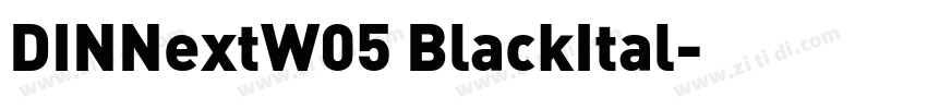 DINNextW05 BlackItal字体转换